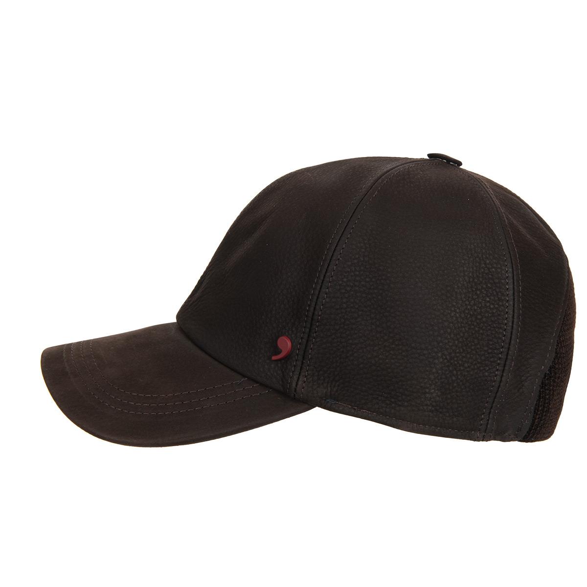 ALFONSO D'ESTE | Casquette de baseball � visi�re 100% cuir v�ritable