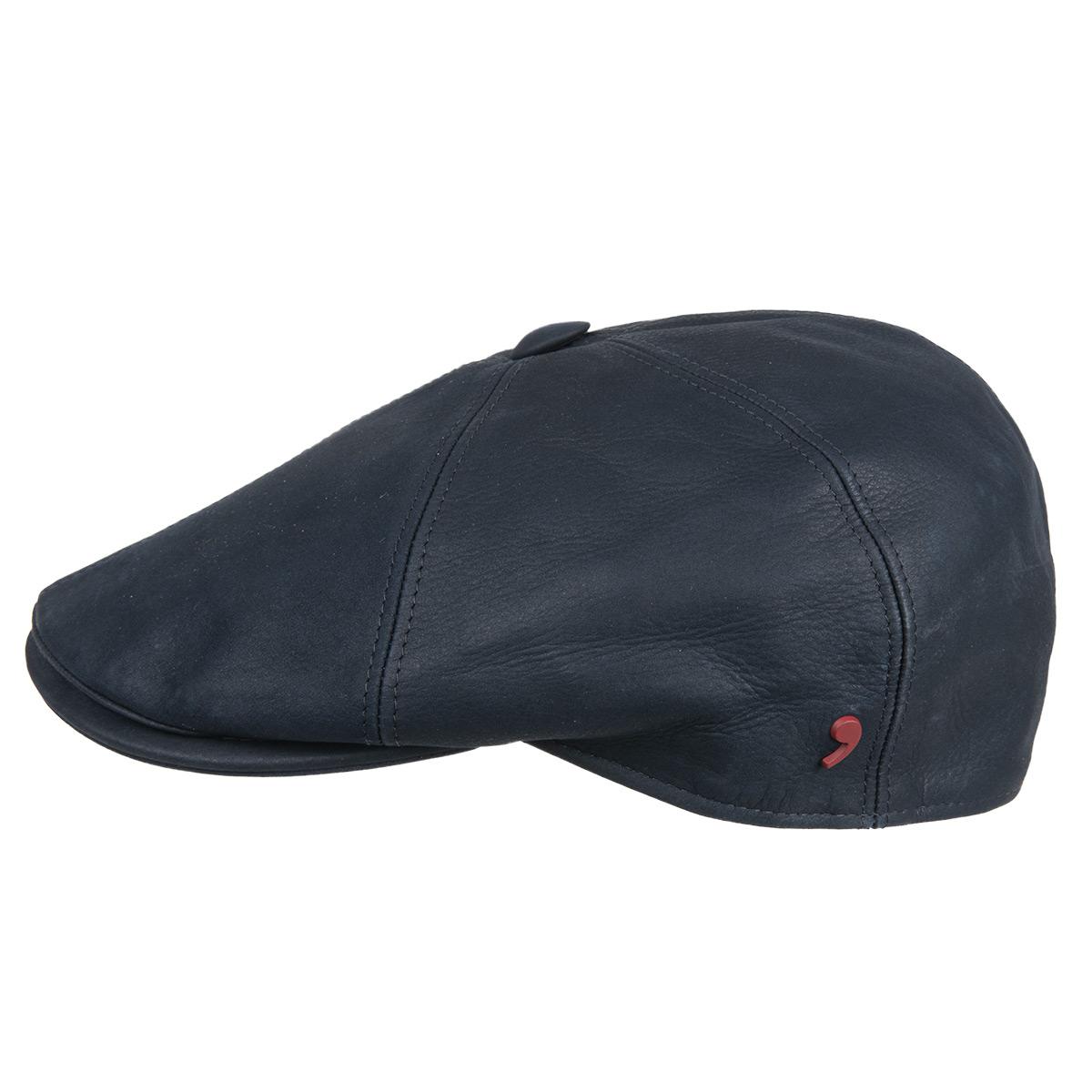 ALFONSO D'ESTE | Casquette plate � 6 panneaux 100% cuir v�ritable