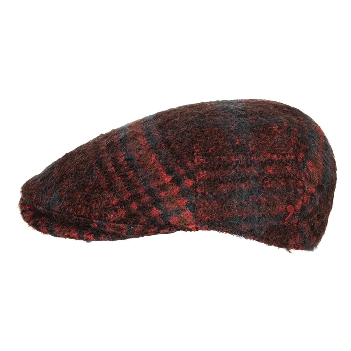 ALFONSO D'ESTE | Casquette plate � carreaux en laine m�lang�e