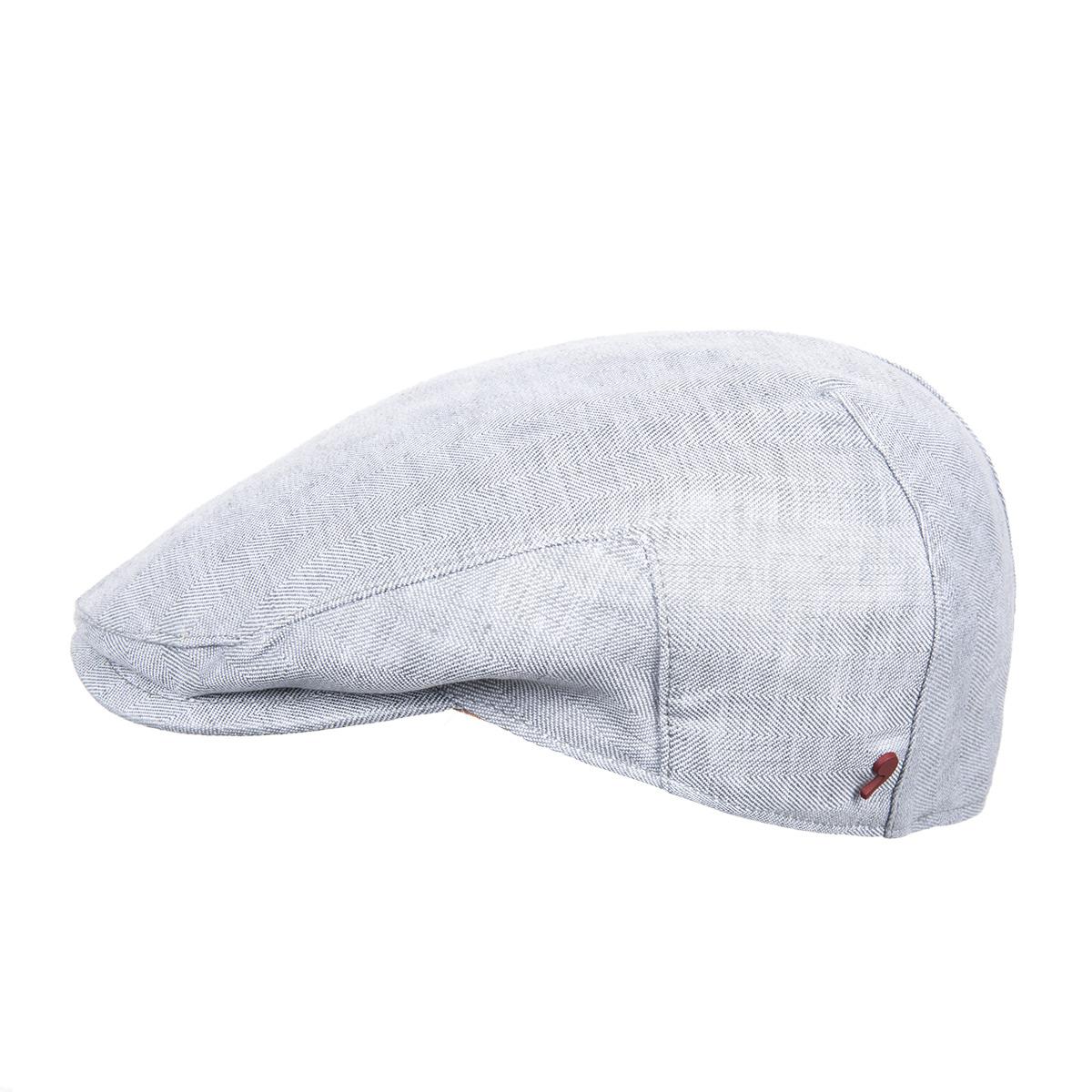 ALFONSO D�ESTE | Casquette plate deux pi�ces pour hommes 100% lin
