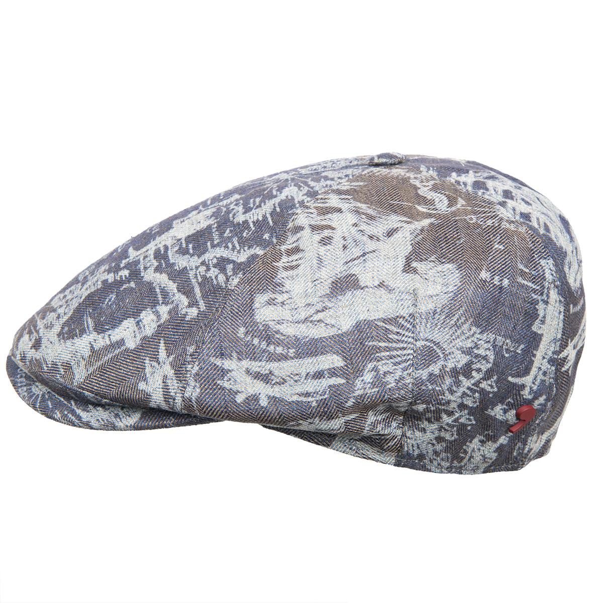 ALFONSO D�ESTE | Casquette plate en lin avec dessin abstrait