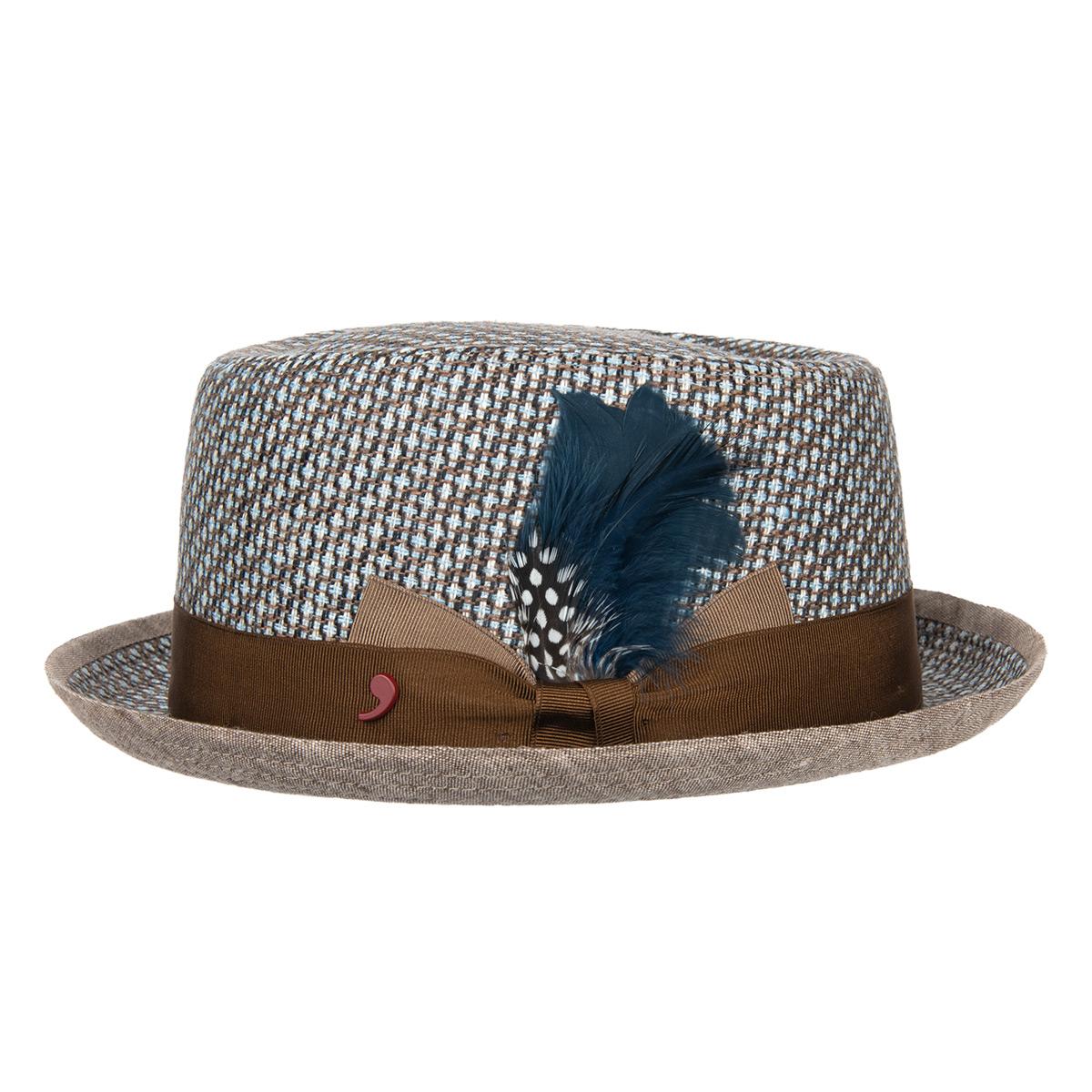 ALFONSO D'ESTE | Pork Pie Chapeau pour homme 100% lin