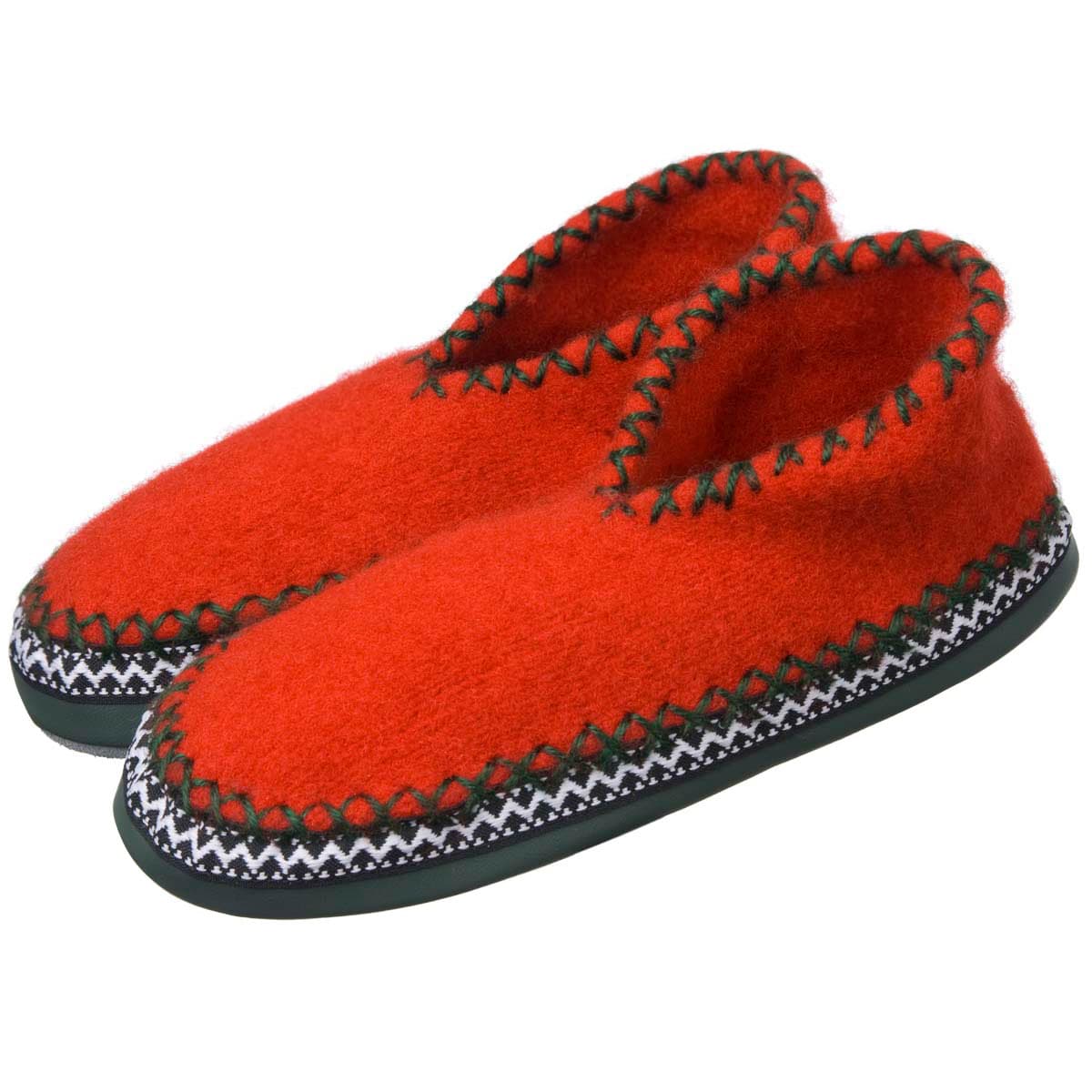 ALPLER | Chaussures de pantoufles avec semelle en cuir v�ritable couleur rouge