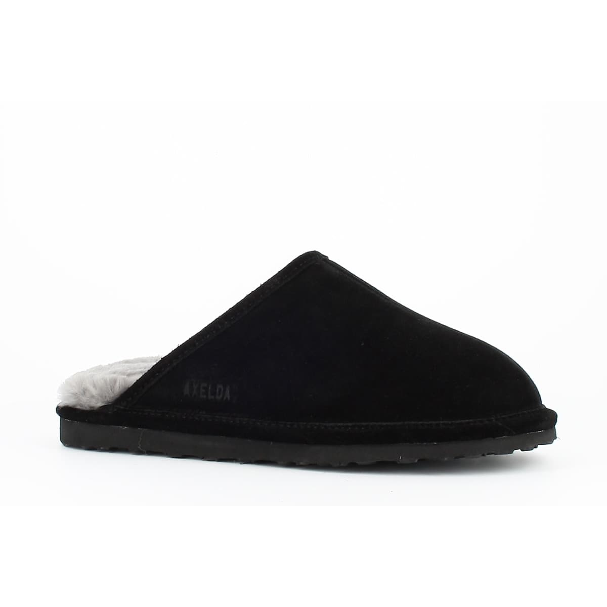 AXELDA | Chaussons en cuir d'agneau manchester homme noir