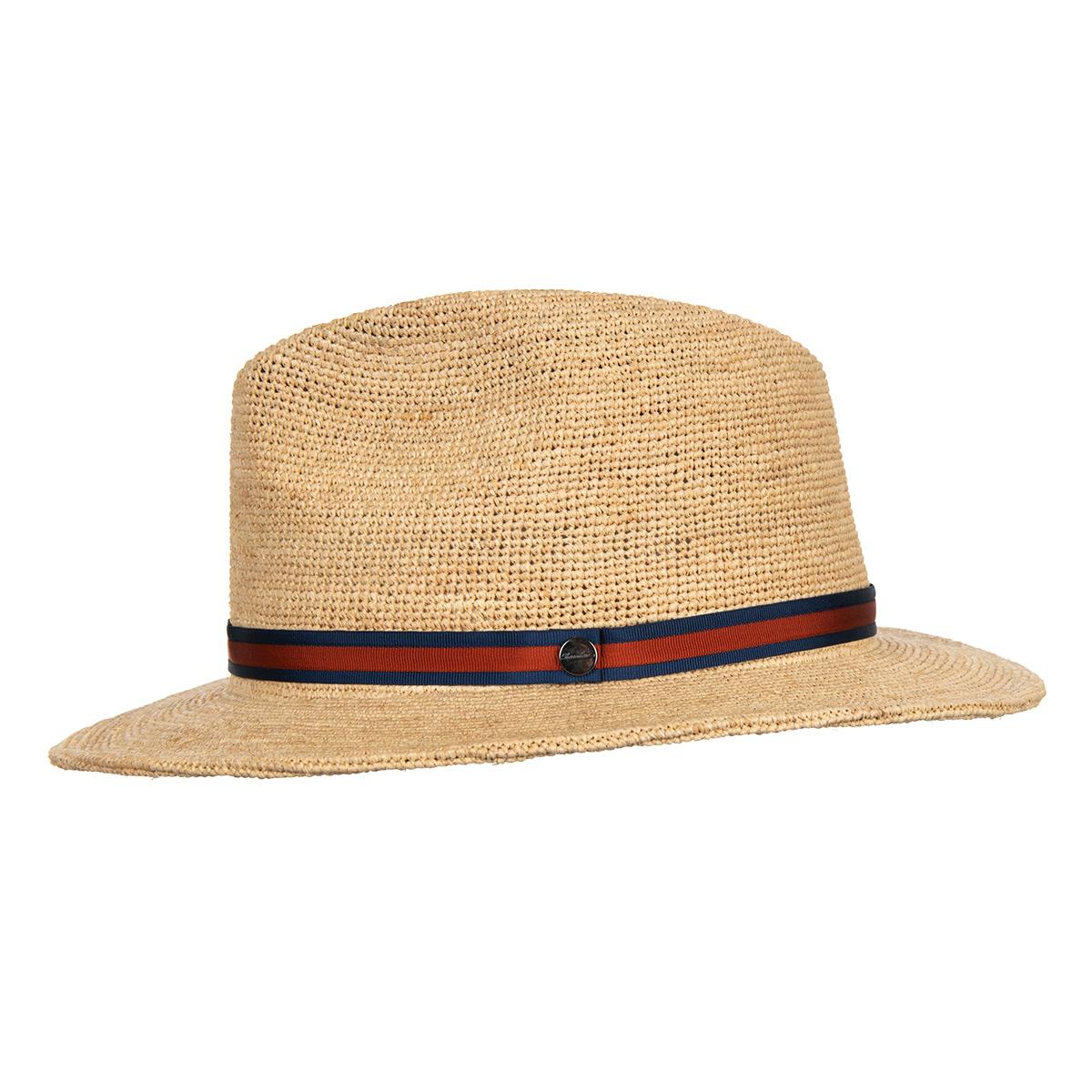 BORSALINO | Chapeau Crochet pour homme en Rafia naturel fait main et enroulable