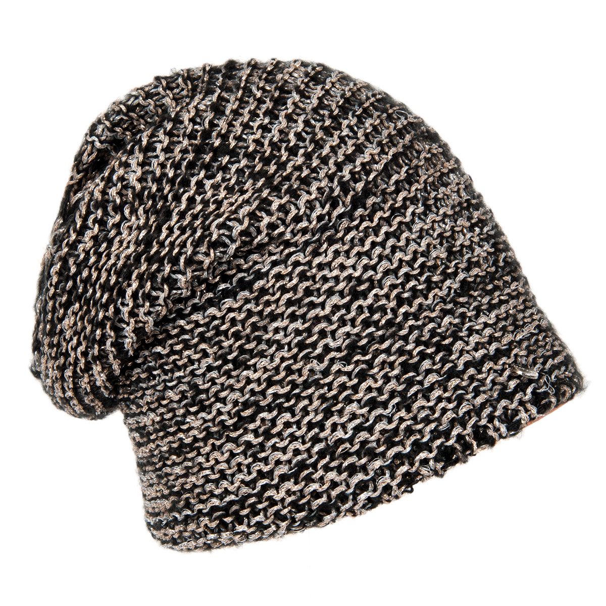 Bonnet avec bandes en lurex