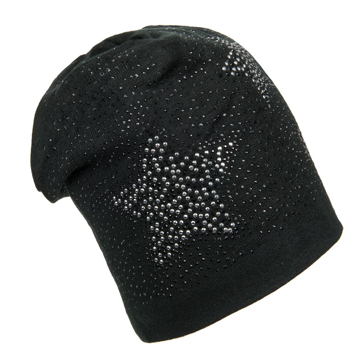 Bonnet femme avec application de strass