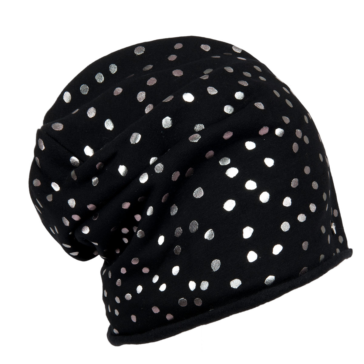 Bonnet gratt� � l'int�rieur avec des pois