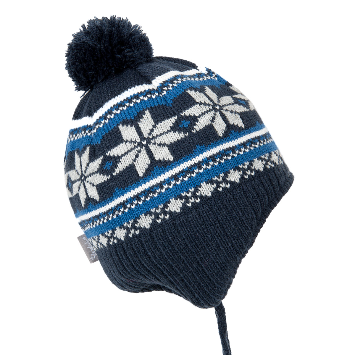 Bonnet tricot� pour enfants, doubl�, avec bandeau et pompon de STERNTALER
