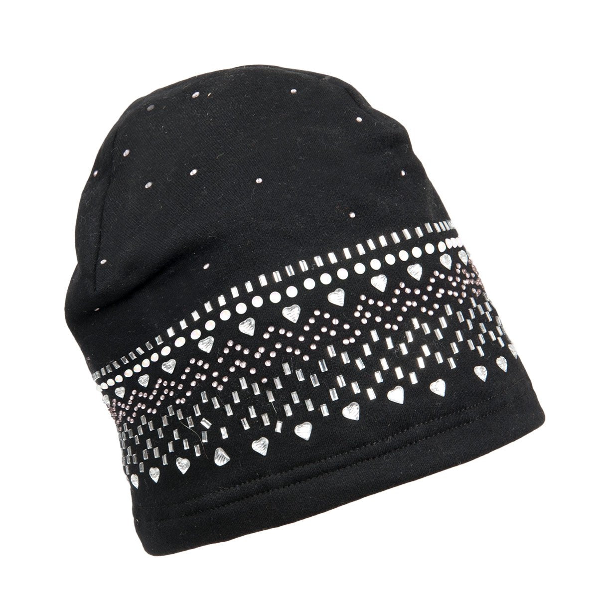 Casquette l�g�re en coton avec strass et c?urs