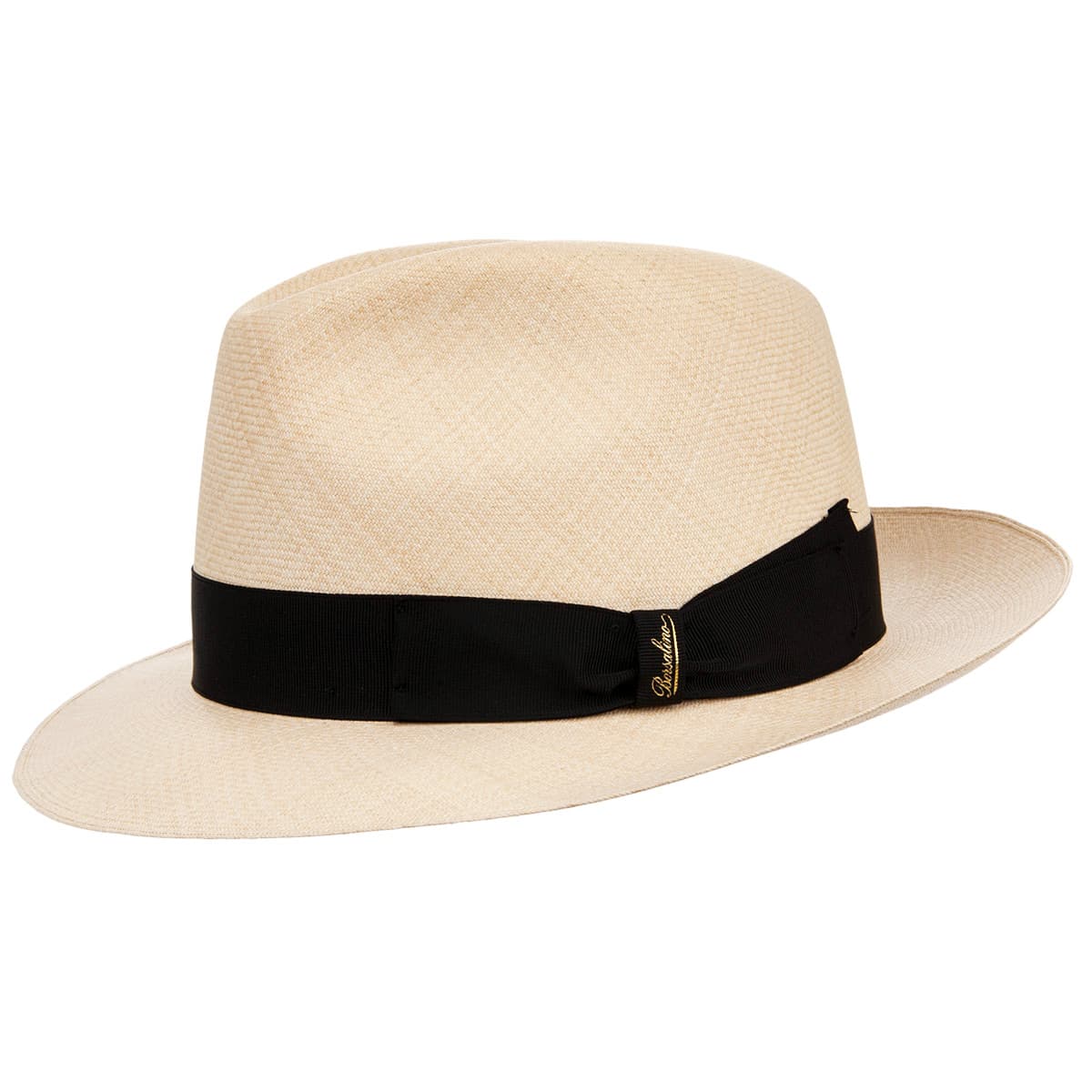 Chapeau Panama Montecristi extra fin by Borsalino Chapeau Fedora avec bord large et ruban classique