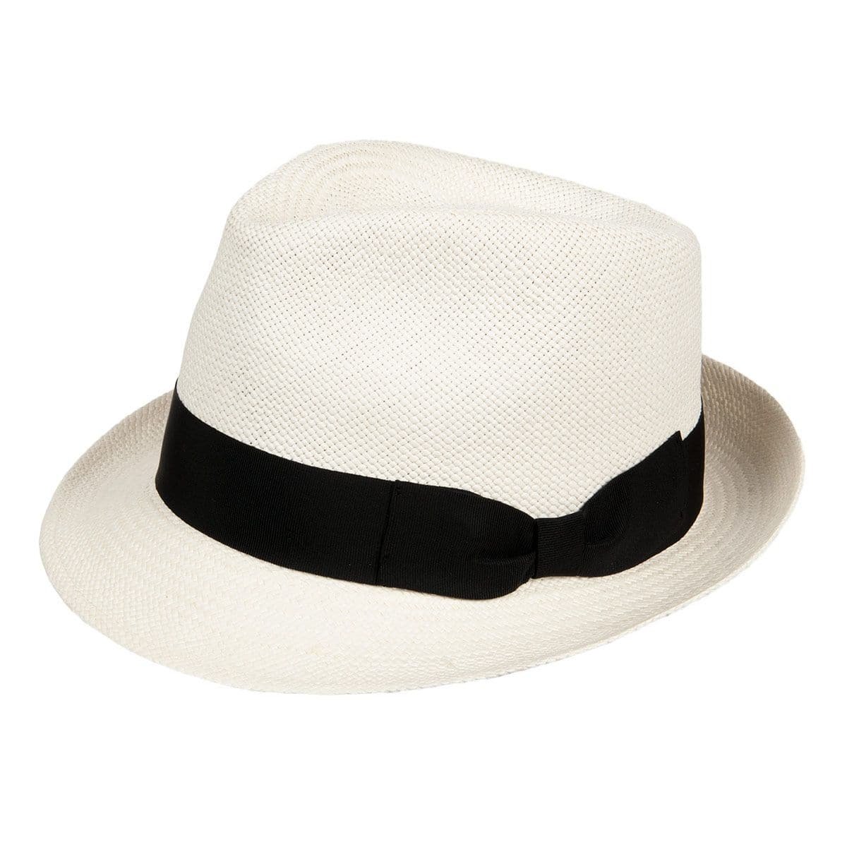 Chapeau Trilby en paille de Panama originale de HUTTER
