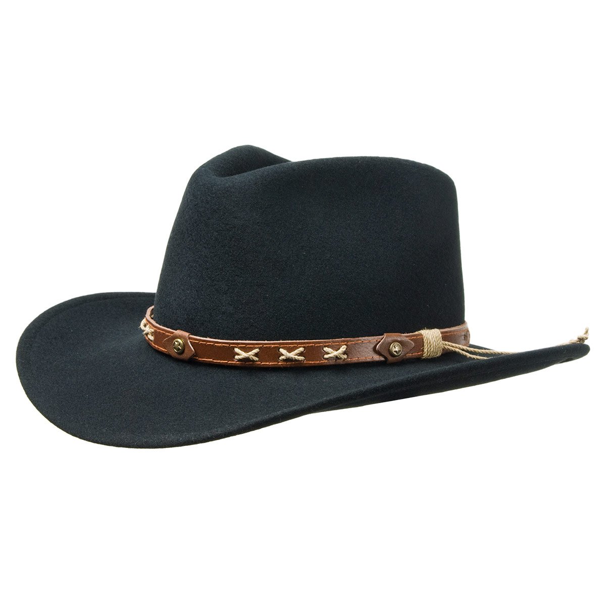 Chapeaux pour hommes Chapeau de cowboy Western Texas by Hutter Chapeaux en feutre de laine avec garn