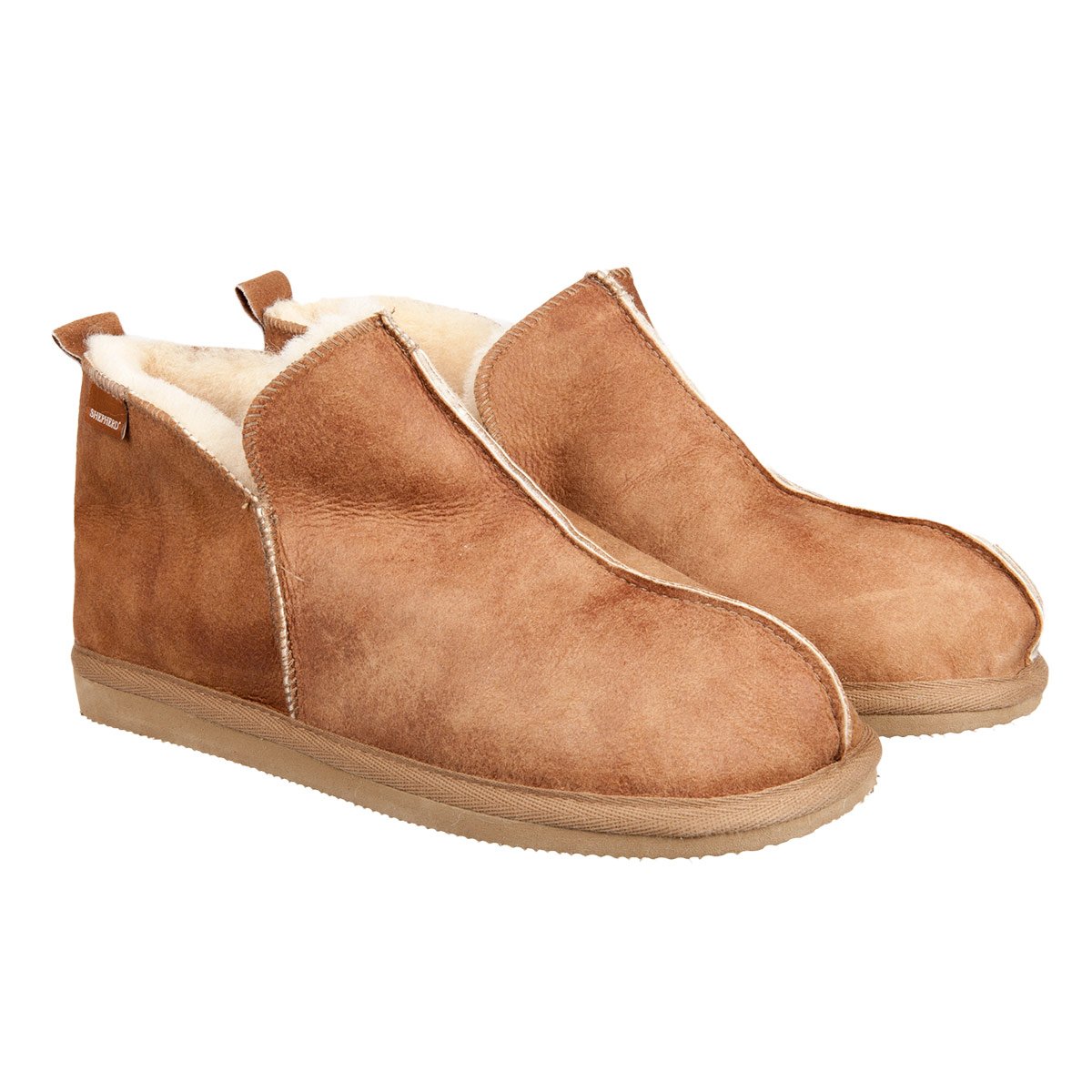 Chaussons en peau d'agneau avec semelle antid�rapante robuste Anton Shepherd