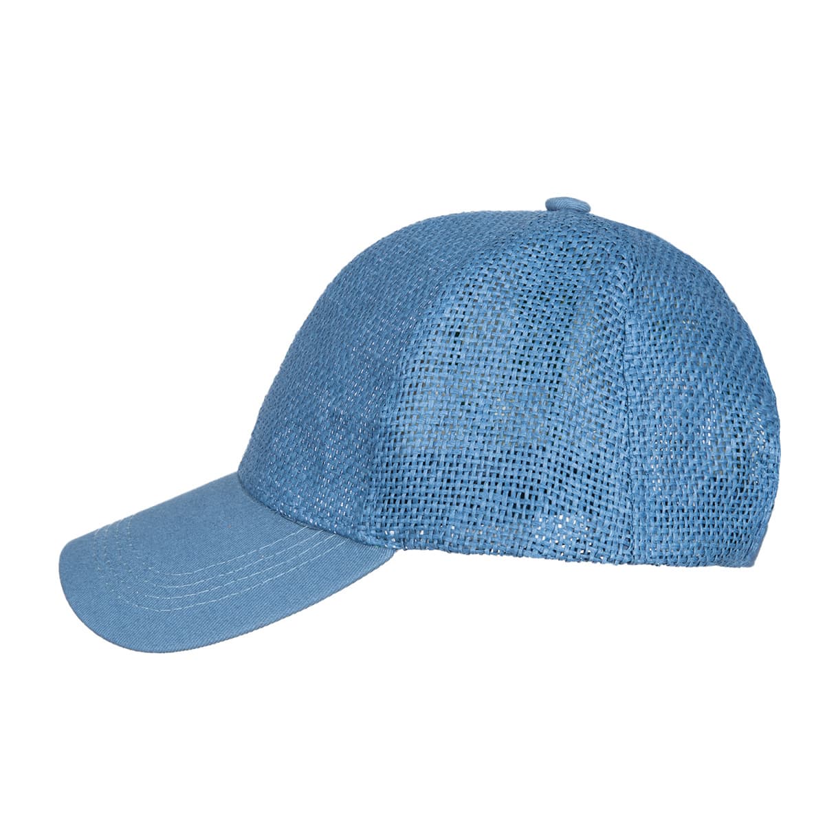 FASHIION | Chapeau de paille a�r� avec visi�re en tissu et fermeture velcro