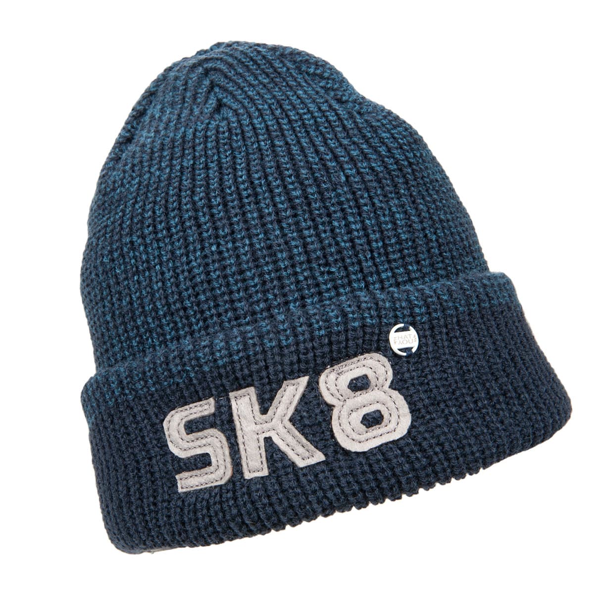 FASHION | Bonnet enveloppant en tricot MOULINE PATCH SK8