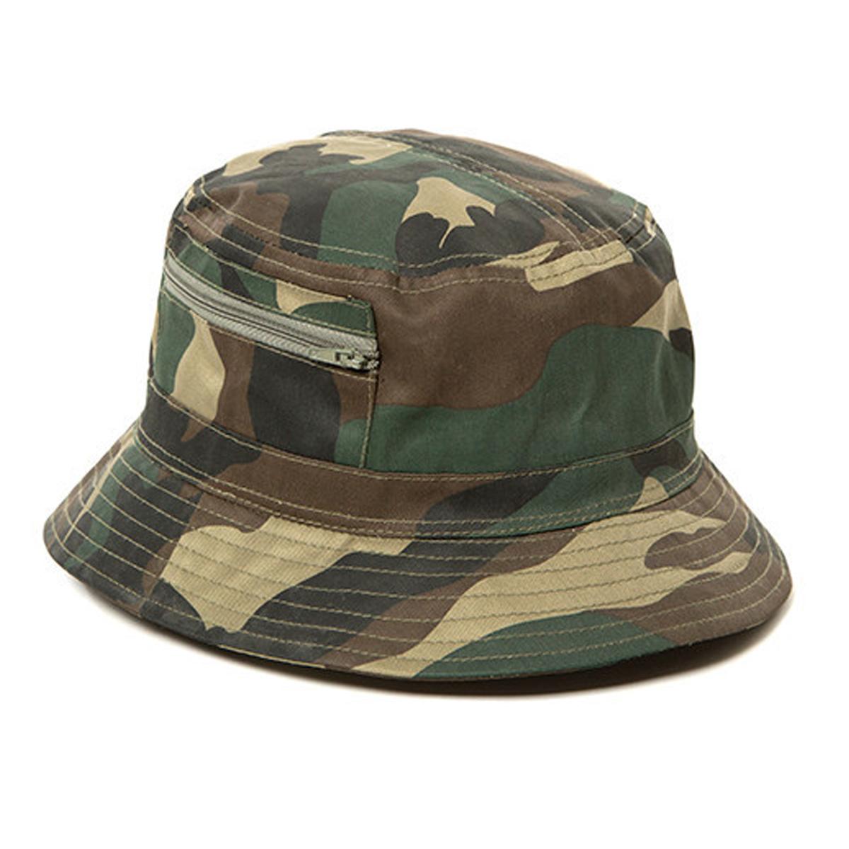 FASHION | Chapeau Bucket en serg� de coton � motif camouflage