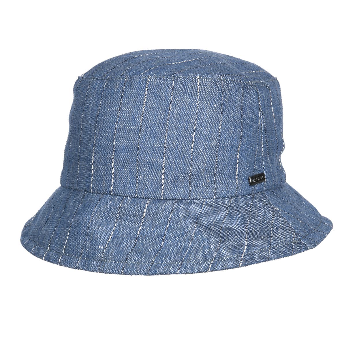 FASHION | Chapeau de p�cheur en lin � fines rayures