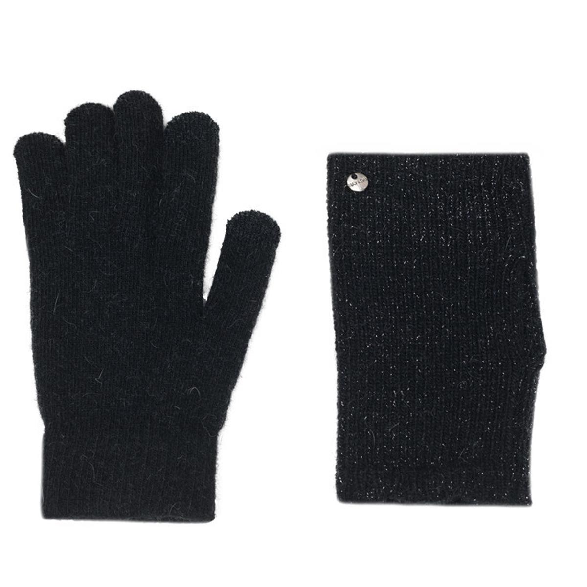 FASHION | Ensemble de gants tricot�s pour femmes avec manches en lurex �tincelant