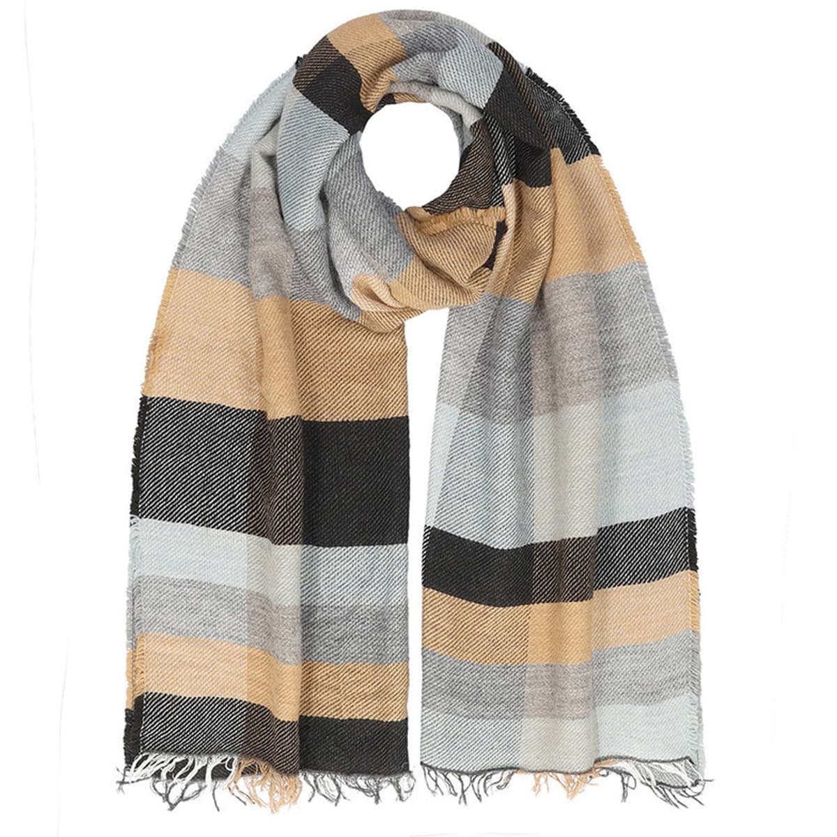 FASHION | Foulard � carreaux multicolores 60x180cm