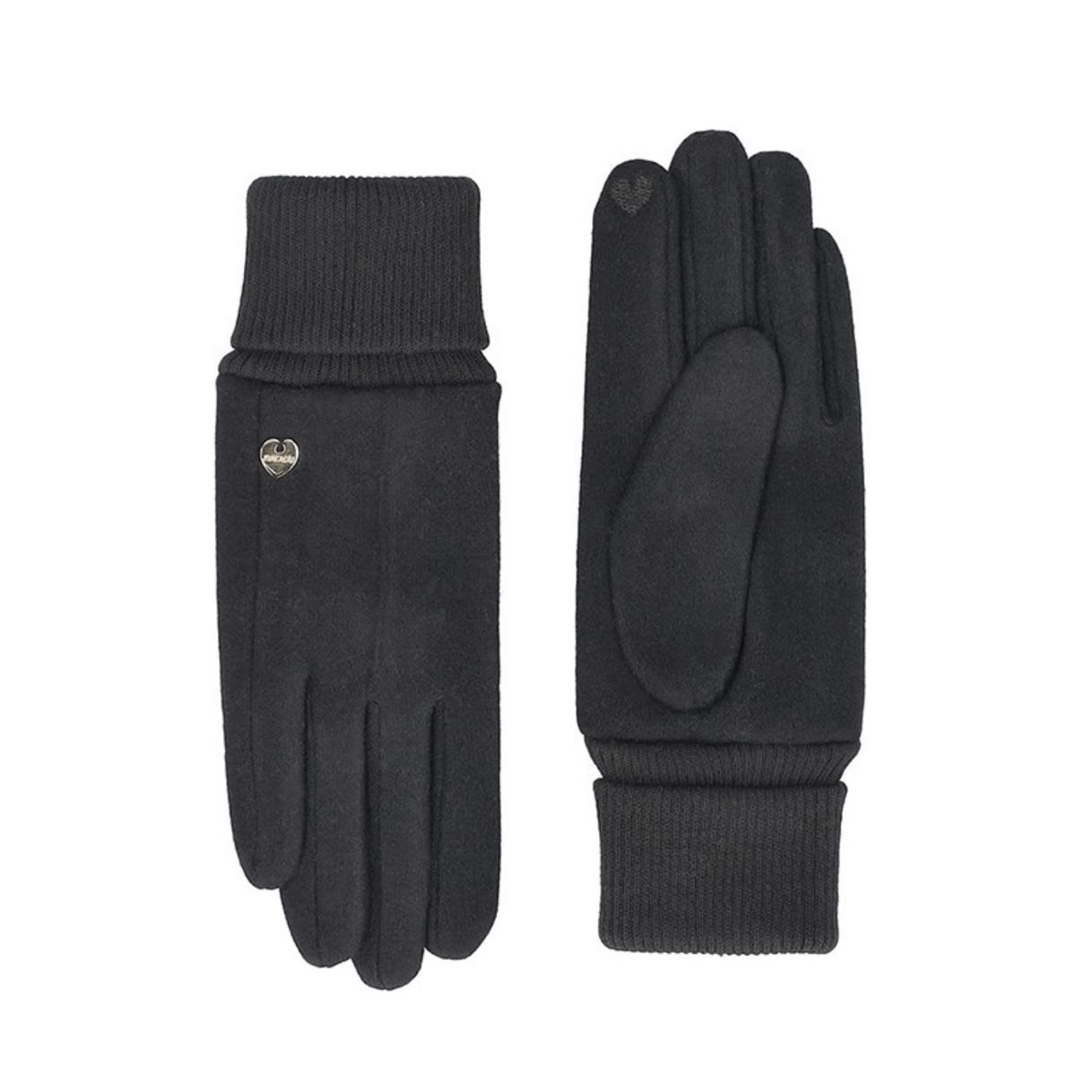 FASHION | Gant femme en tissu avec poignet tricot�