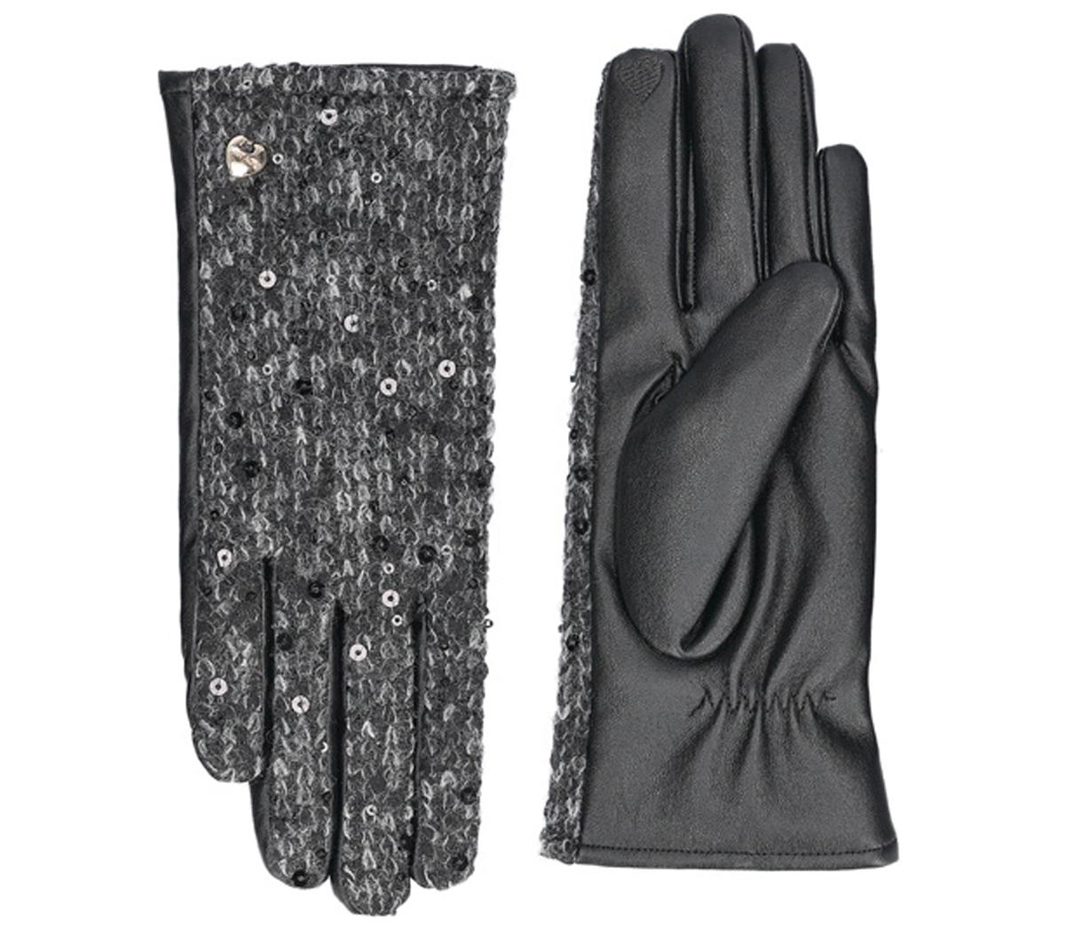 FASHION | Gant pour femme en laine m�lang�e avec paillettes et fonction �cran tactile