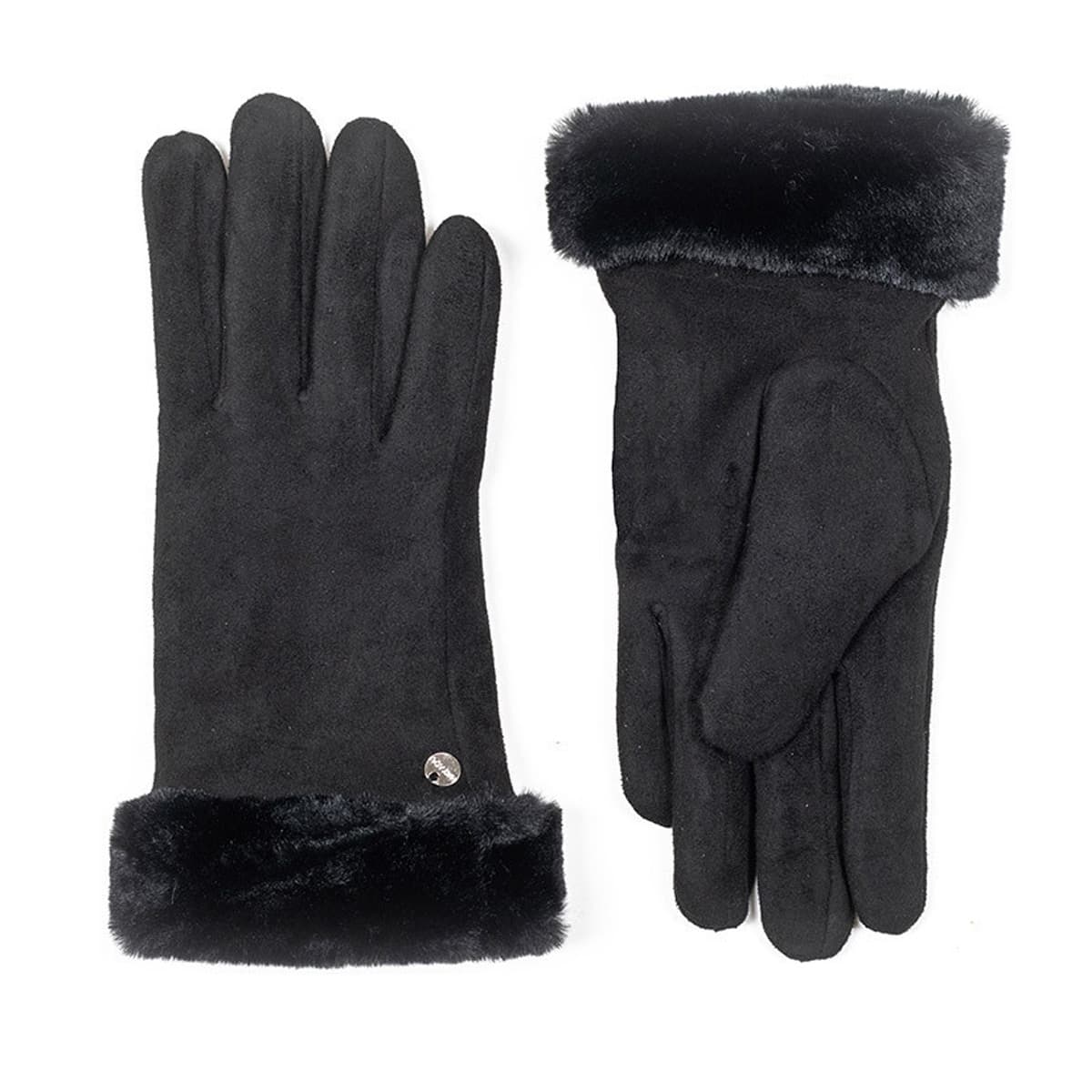 FASHION | Gants en daim pour femmes avec fourrure synth�tique au poignet