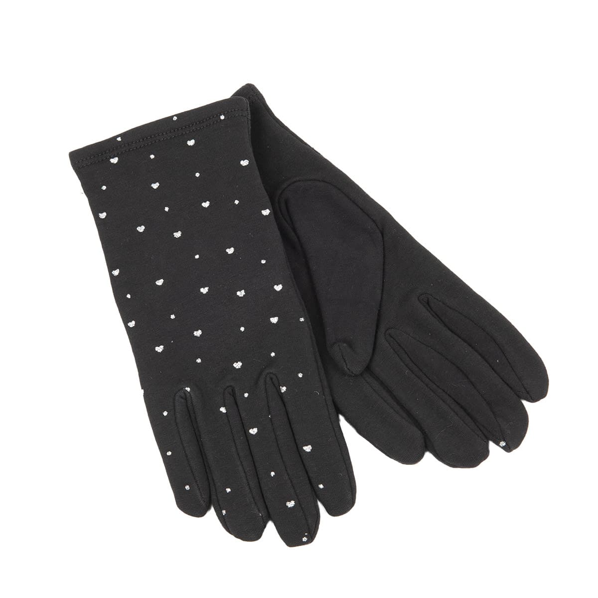 FASHION | Gants femme avec c?urs scintillants