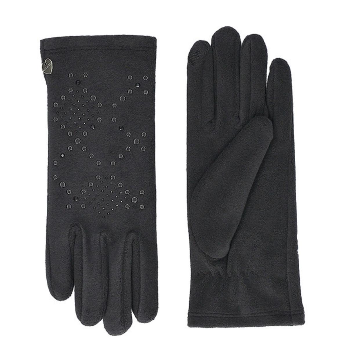 FASHION | Gants femme en micropolaire avec rivets et ?illets