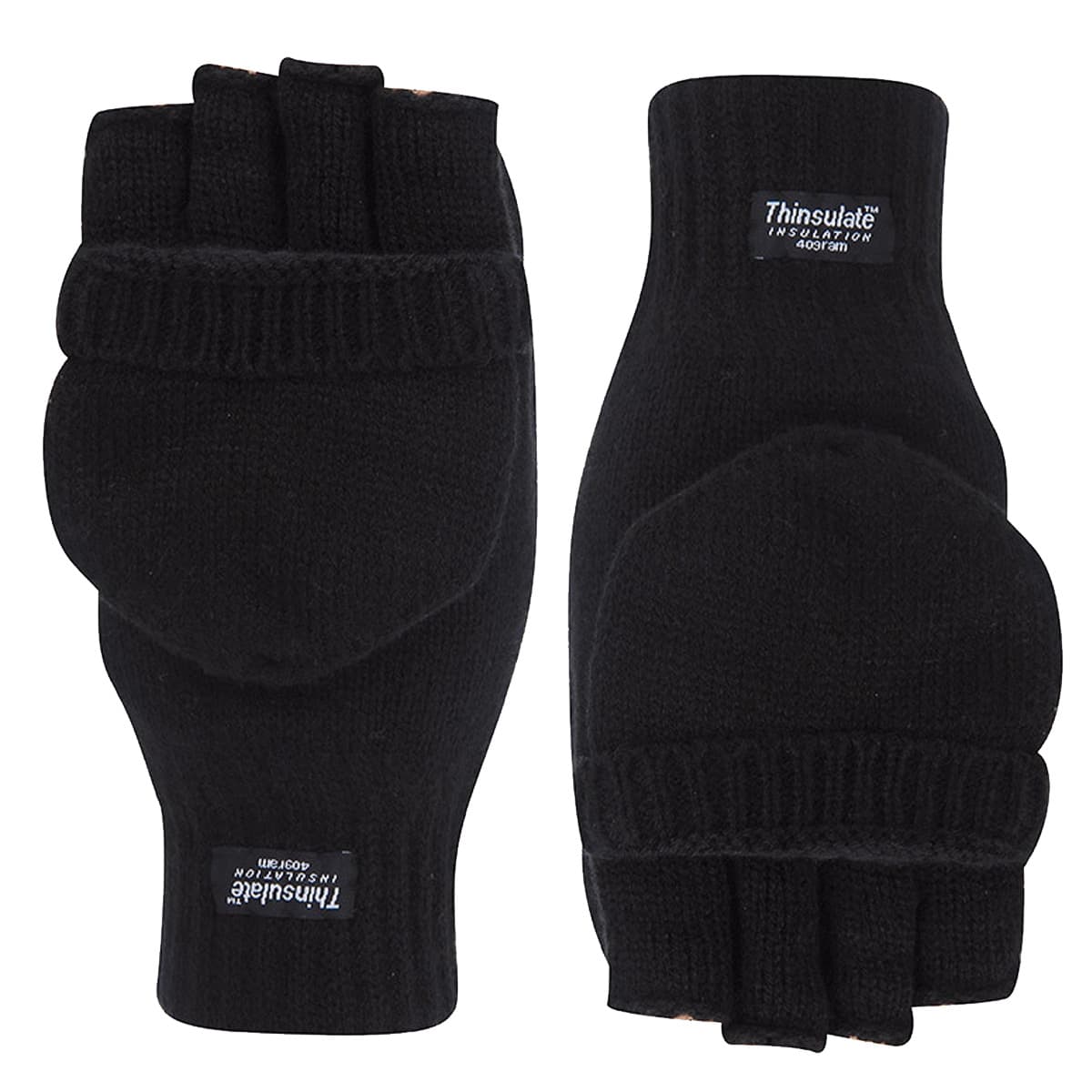 FASHION | Gants mi-doigts pour hommes avec Flip Top Thinsulate
