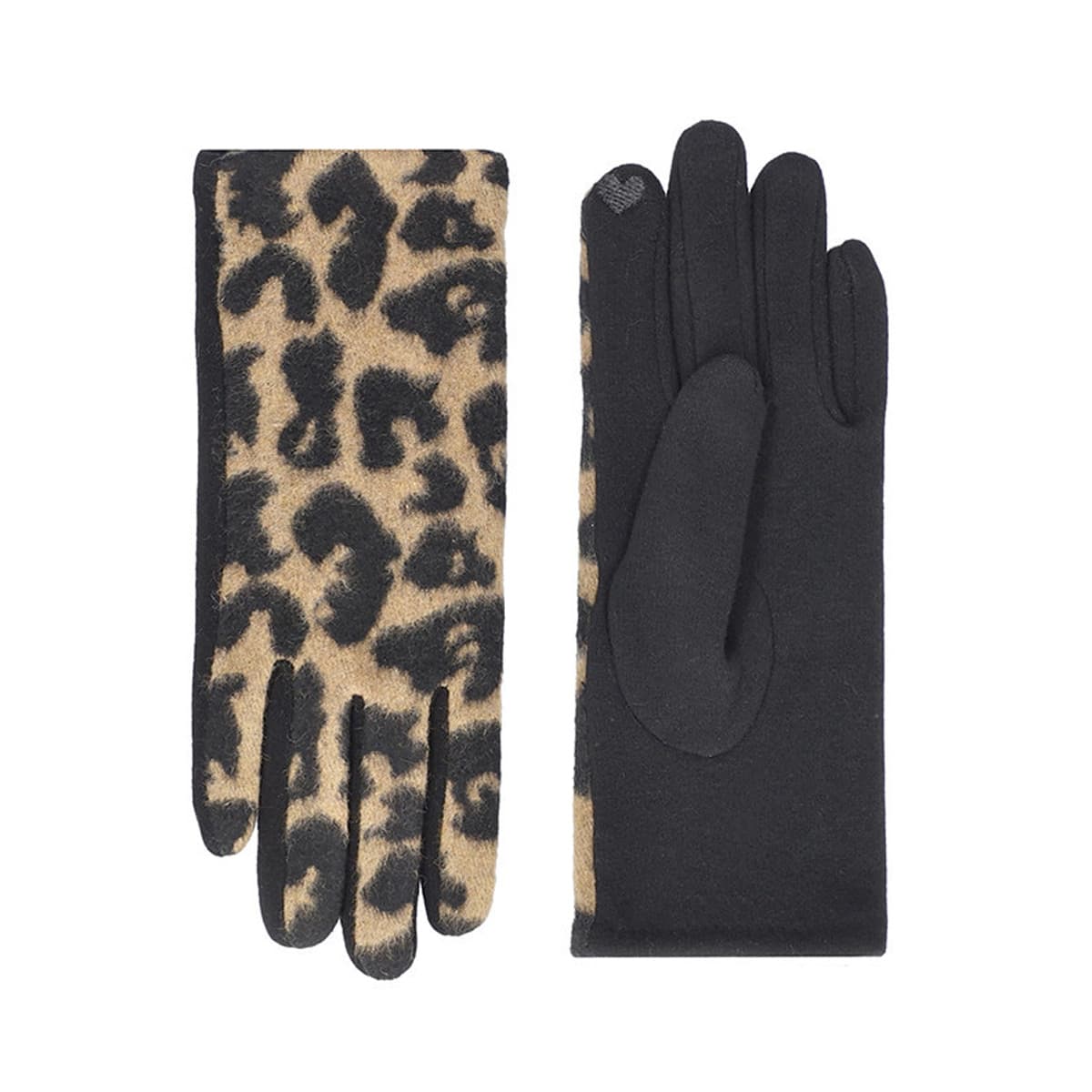 Fashion | Gant tactile pour femme avec imprim� animalier l�opard