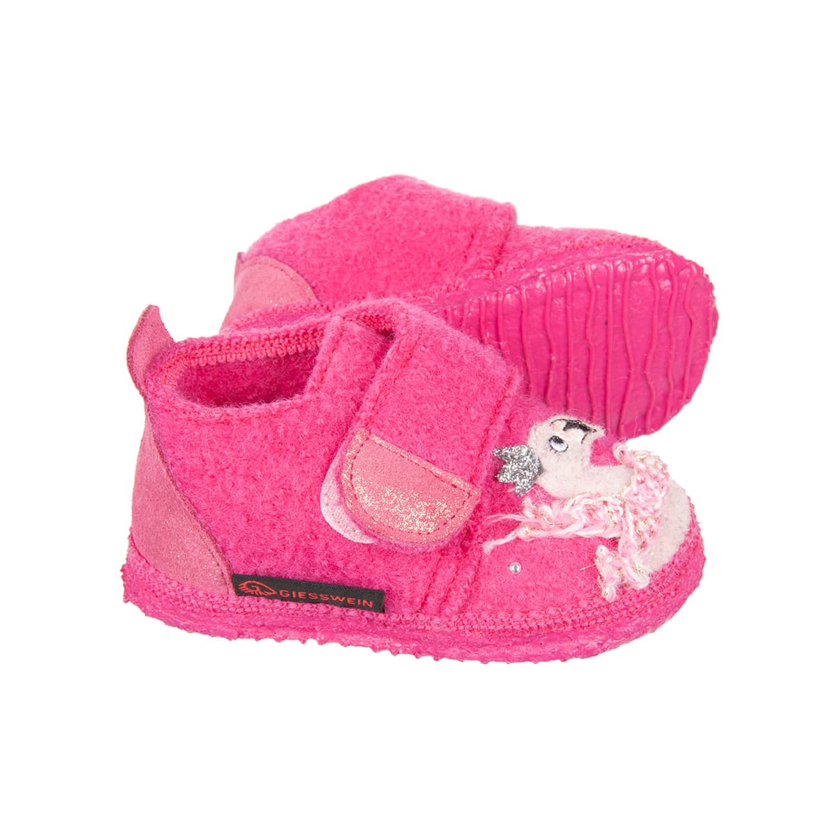 GIESSWEIN | Chaussons b�b� mod�le Unterroth pour filles motif flamant rose