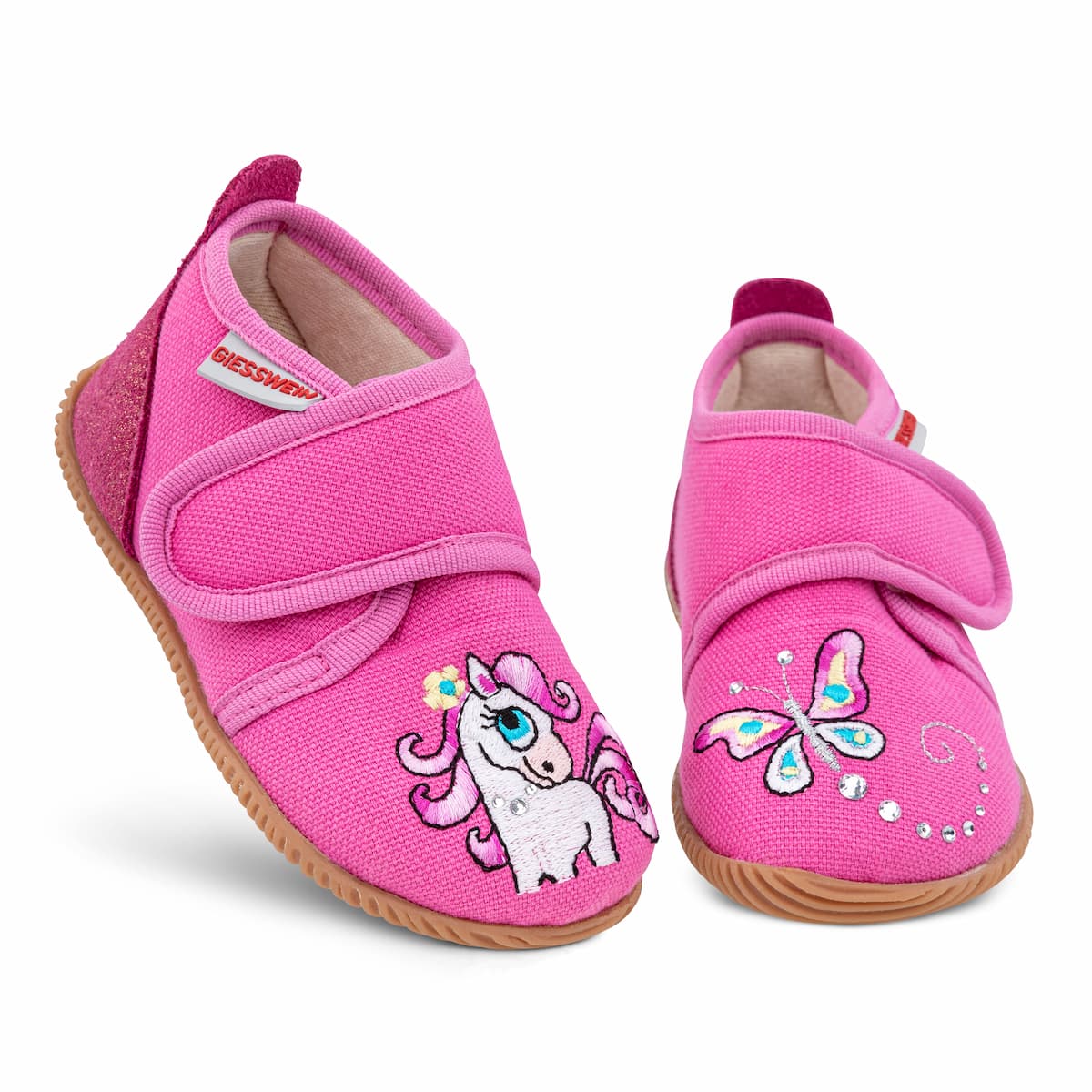 GIESSWEIN | Chaussons en coton pour filles mod�le Steinbach avec motif papillon