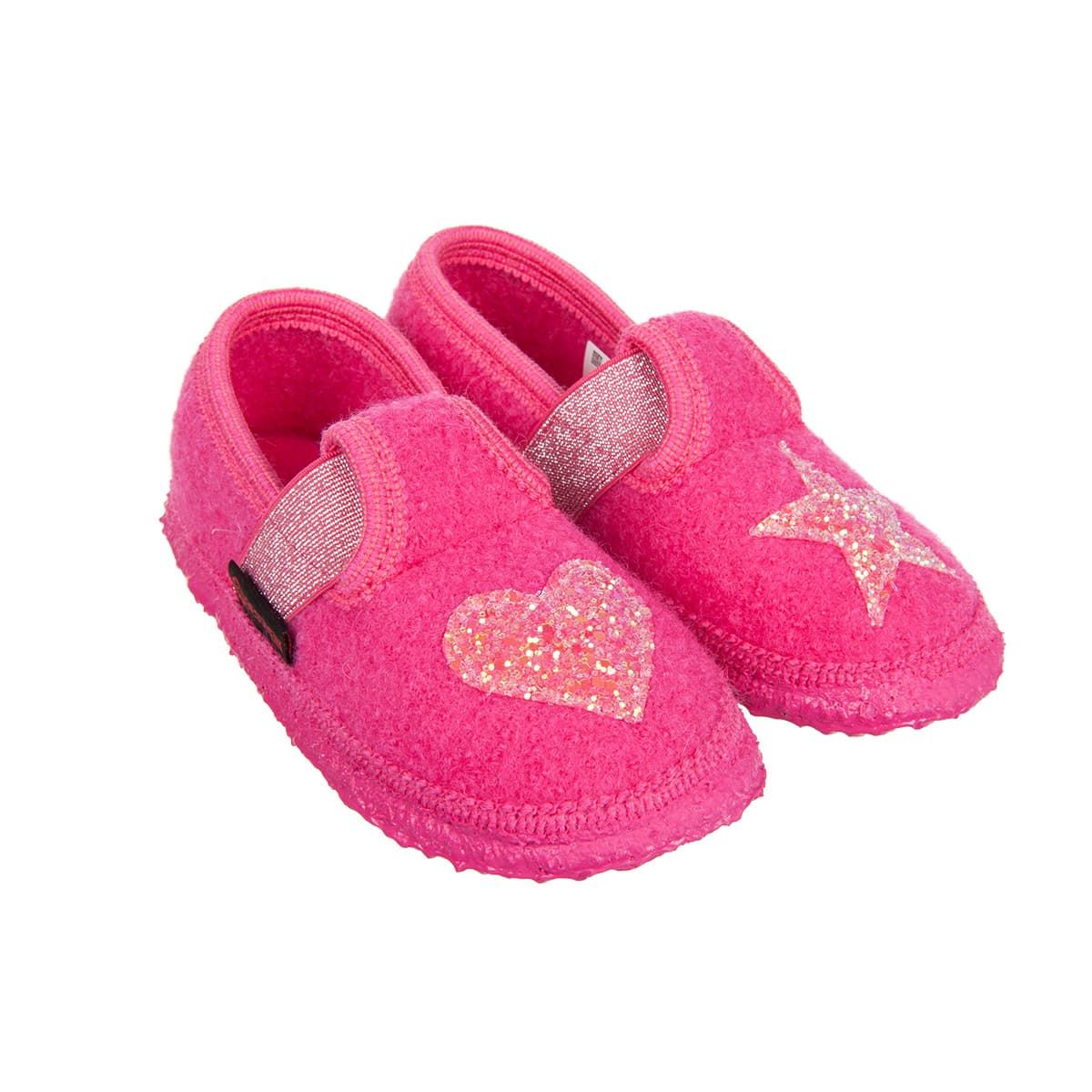 GIESSWEIN | Chaussons fille motif c?ur mod�le Teupitz en laine vierge