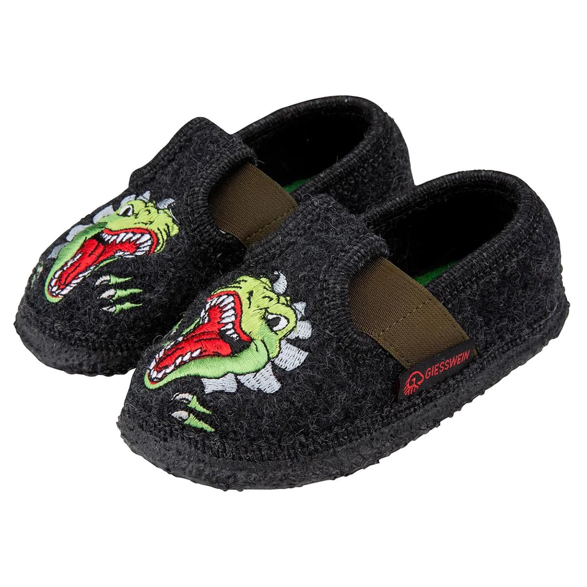 GIESSWEIN | Chaussons mi-hauts gar�on en laine vierge Tegernsee motif dragon