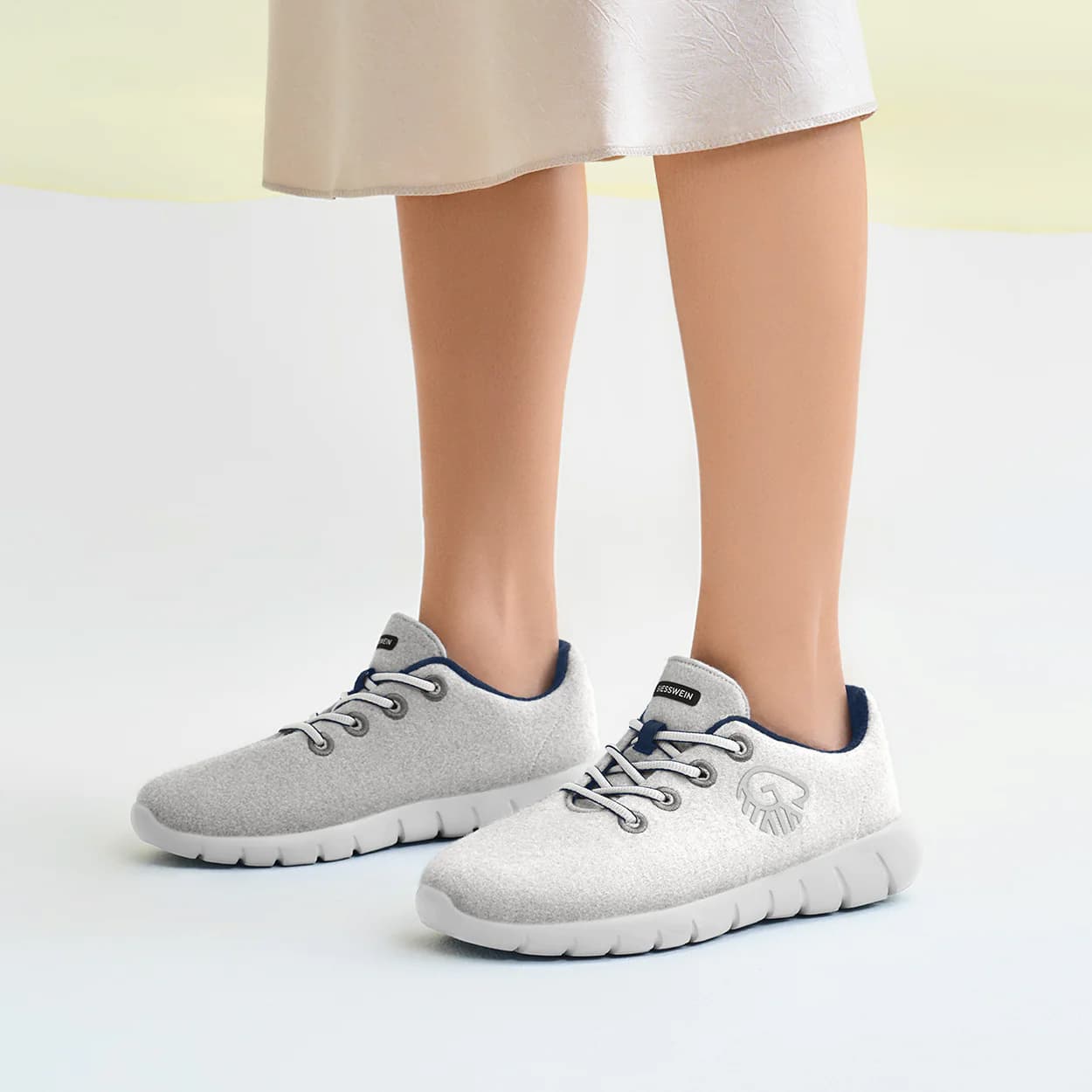 GIESSWEIN | Merino Runners Femme Gris argent�