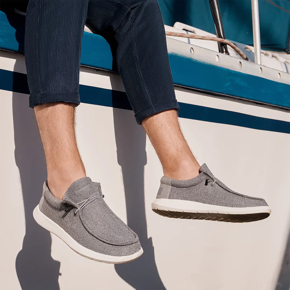 GIESSWEIN | Mocassin Merino homme couleur ardoise 017