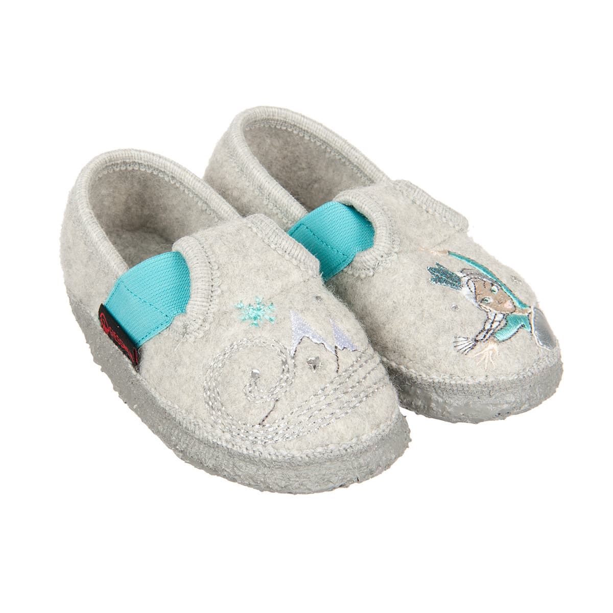 GIESSWEIN | Pantoufles mod�le Tüchen pour filles avec motif princesse laine vierge pierres Swarovsk