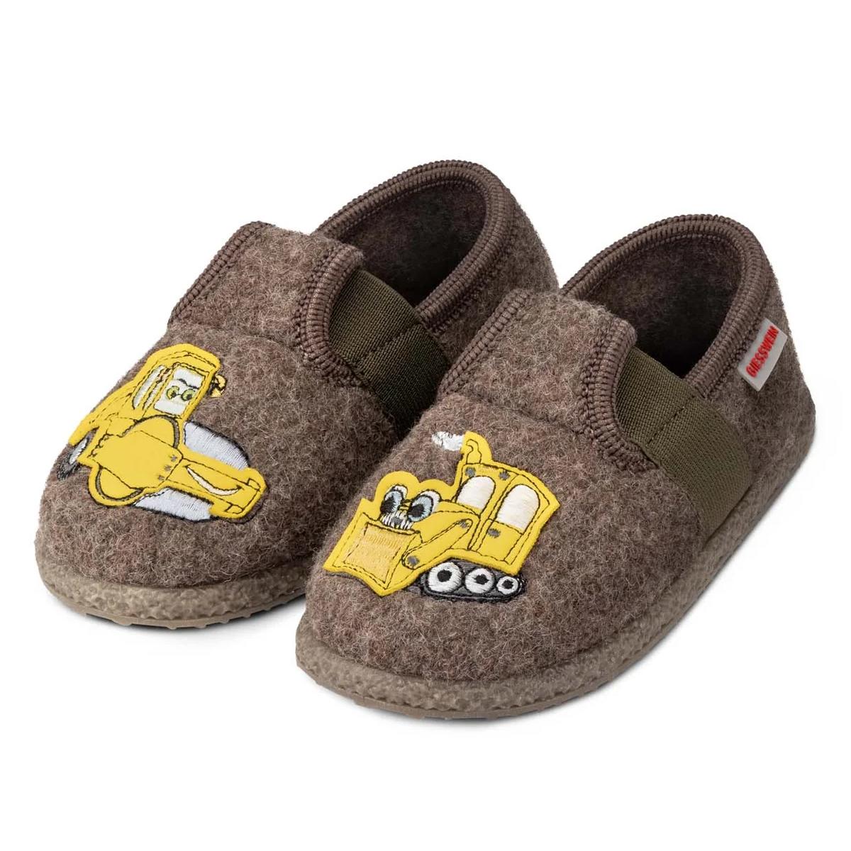 GIESSWEIN | TACKESDORF Pantoufles mi-hautes pour enfants, motif : PELLETTEUSE