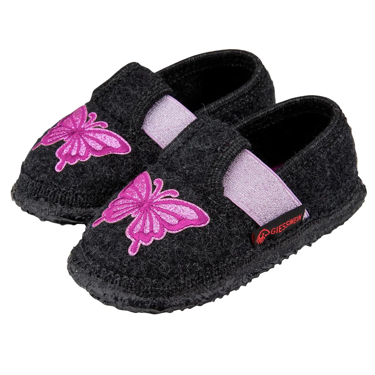 GIESSWEIN | Teichland Chaussons mi-hauts en laine vierge fille motif papillon