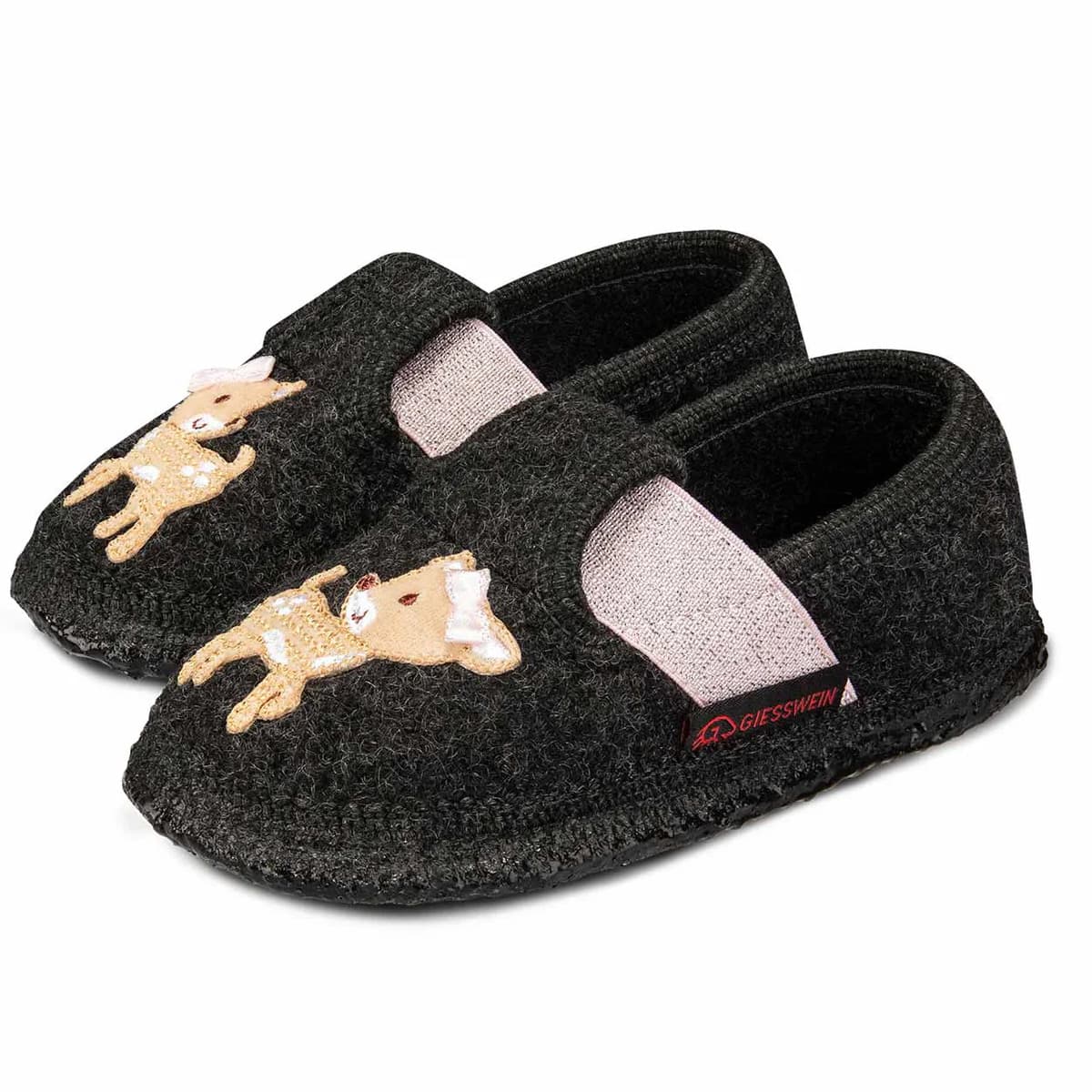 GIESSWEIN | Thum Chaussons mi-hauts en laine vierge fille motif faon