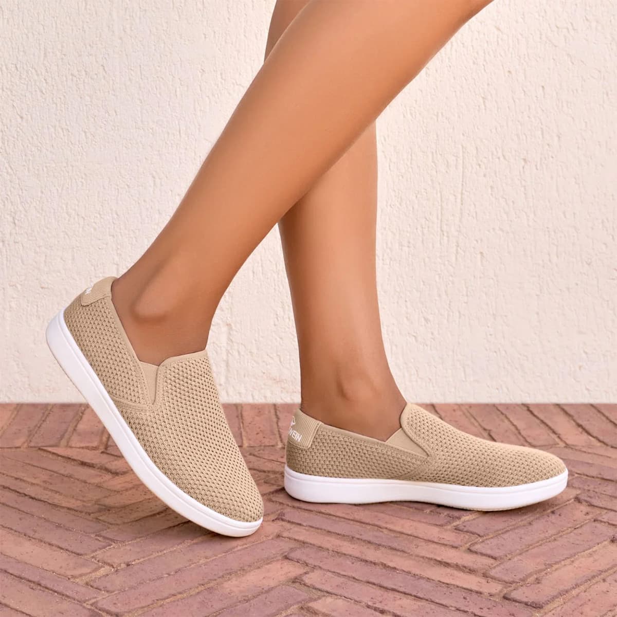 GIESSWEIN | Wood Sneaker Slip-On Femmes Marron sable