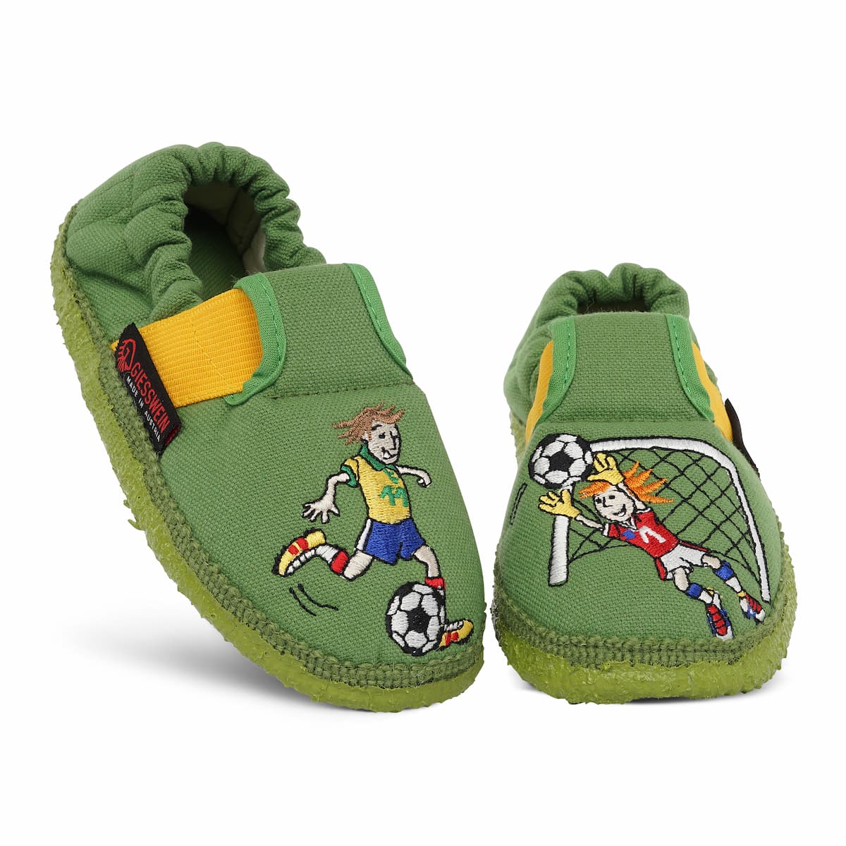 GIESSWEIN | pantoufles en coton pour enfants mod�le Arnstadt avec motif footballeur