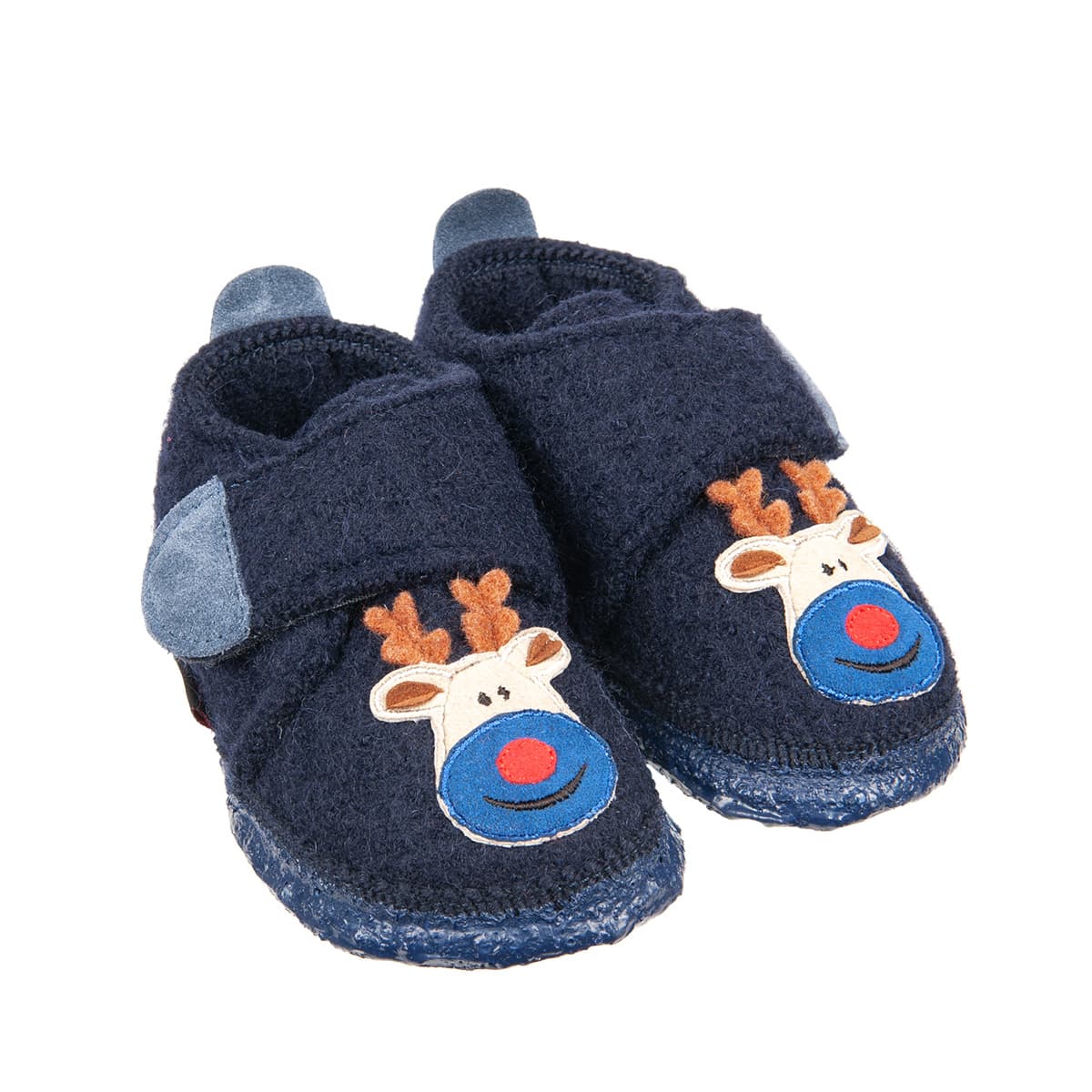 GIESSWEIN | pantoufles pour enfants mod�le Unteregg en 100% laine vierge avec fermeture velcro