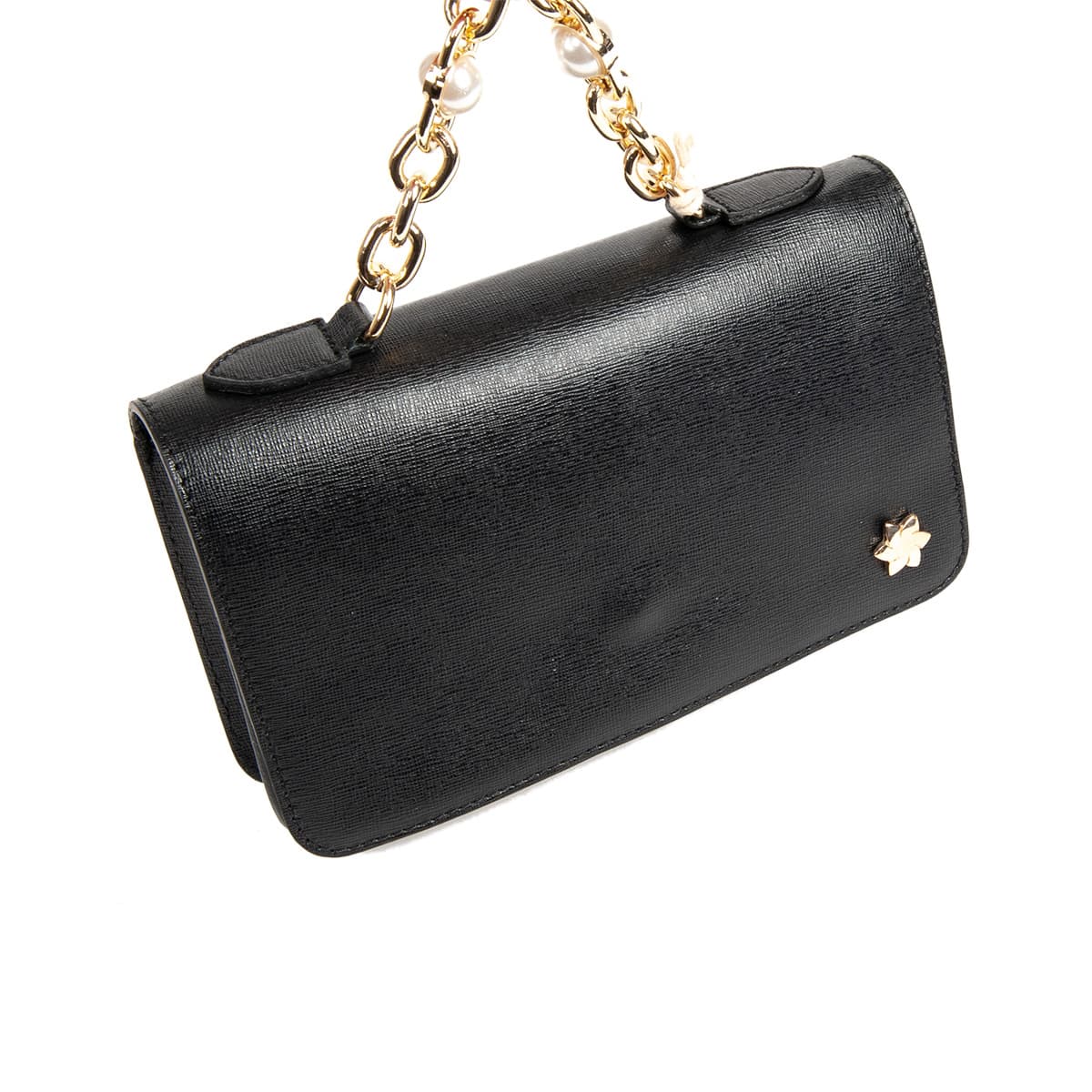GRANADILLA | Pochette en cuir avec cha�ne et perles