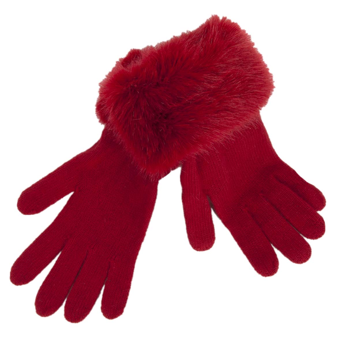 Gants avec fourrure �cologique sign�s ALESSANDRA BACCI 