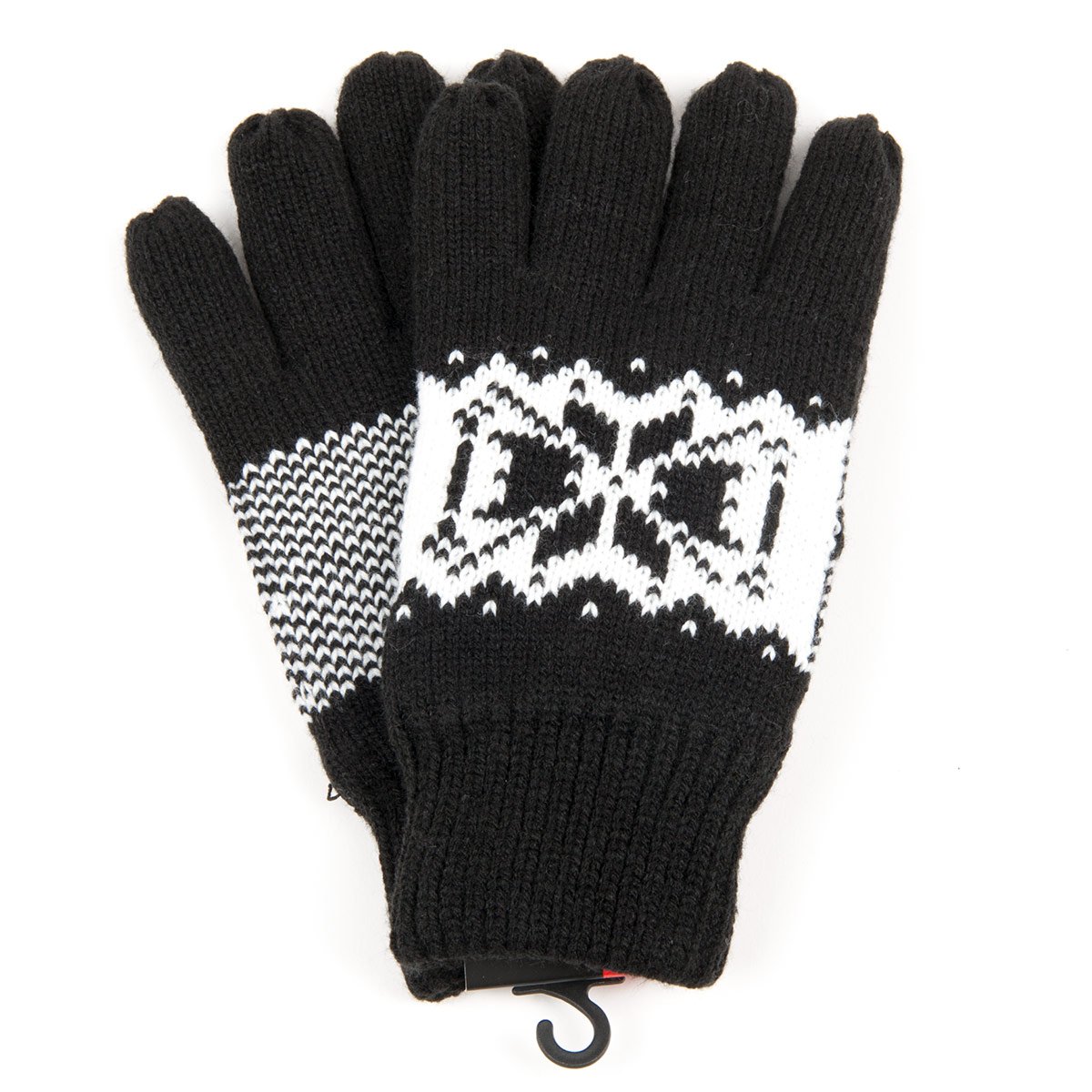 Gants en tricot Thinsulate pour hommes avec motif flocon de neige