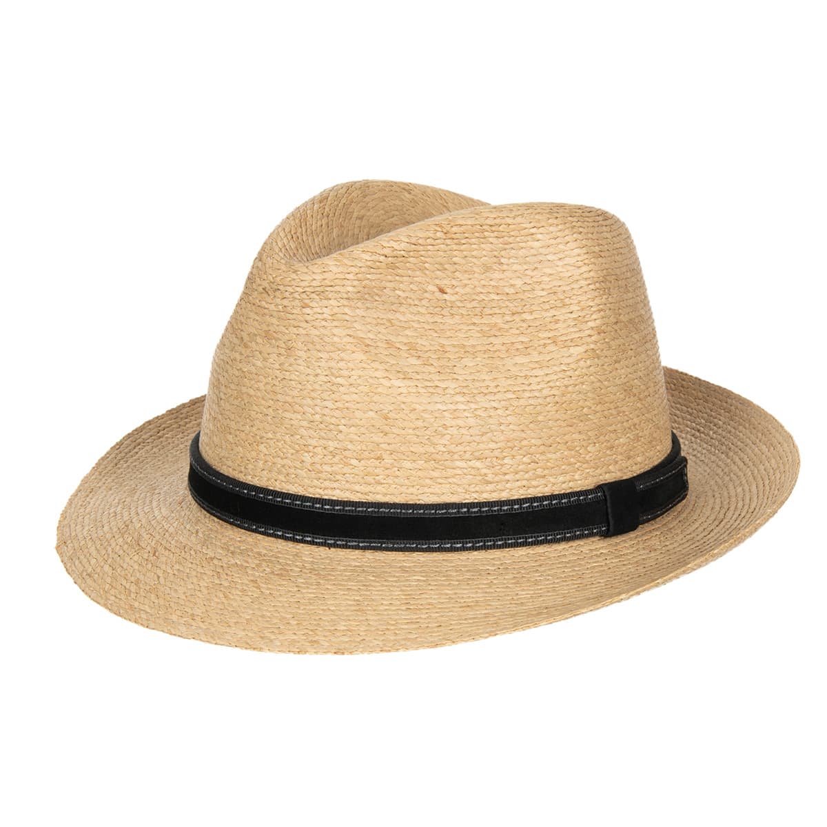 HUTTER | Chapeau Trilby Premium Raffia avec bande d�corative �troite