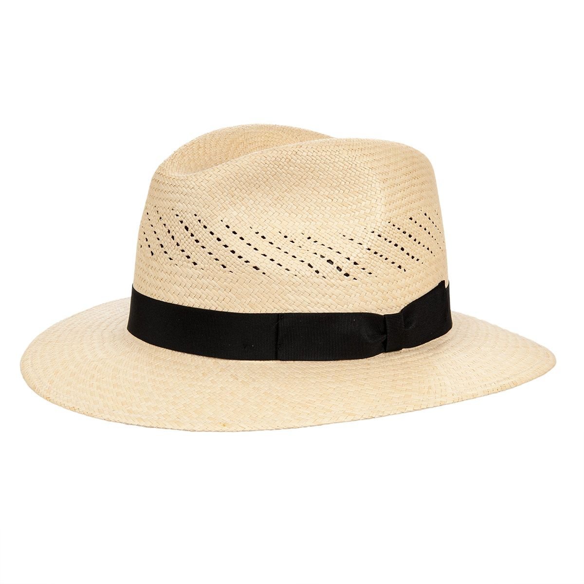 HUTTER | Chapeau de paille Panama original avec a�rations