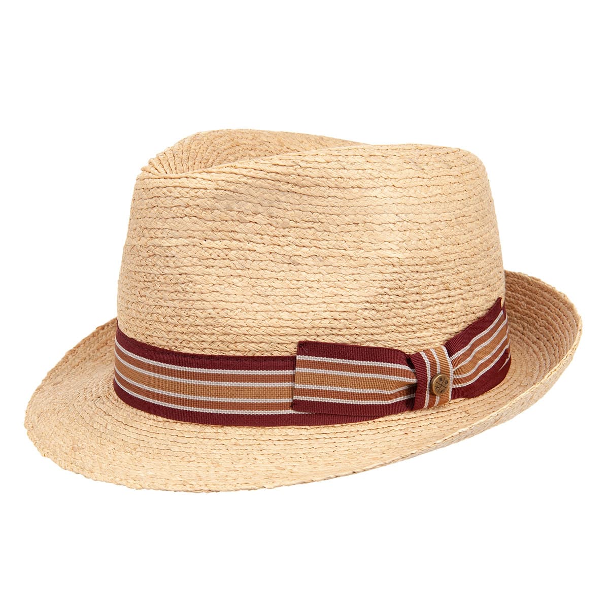 HUTTER | Chapeau de paille Trilby Premium avec garniture de ruban
